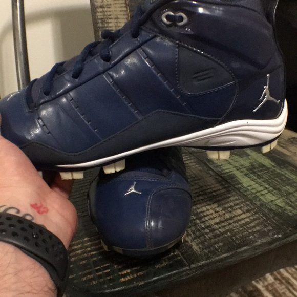 Nike Jeter Jordan Baseball Cleats. Rare. Blue size 8.5 men. - Picture 6 of 8